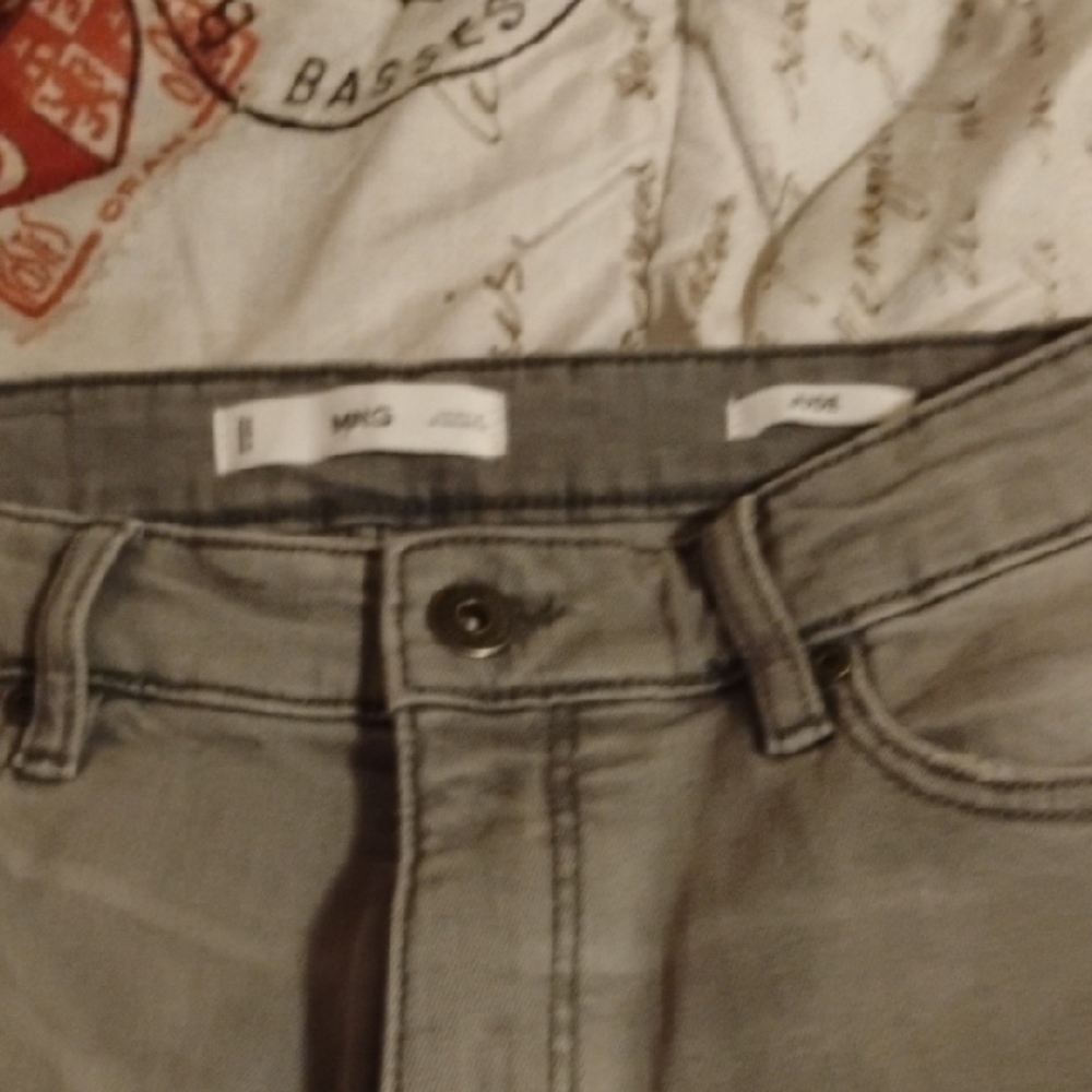 Mango Slim Straight Jeans - Gray